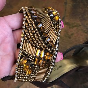 Blinged out platform sandals